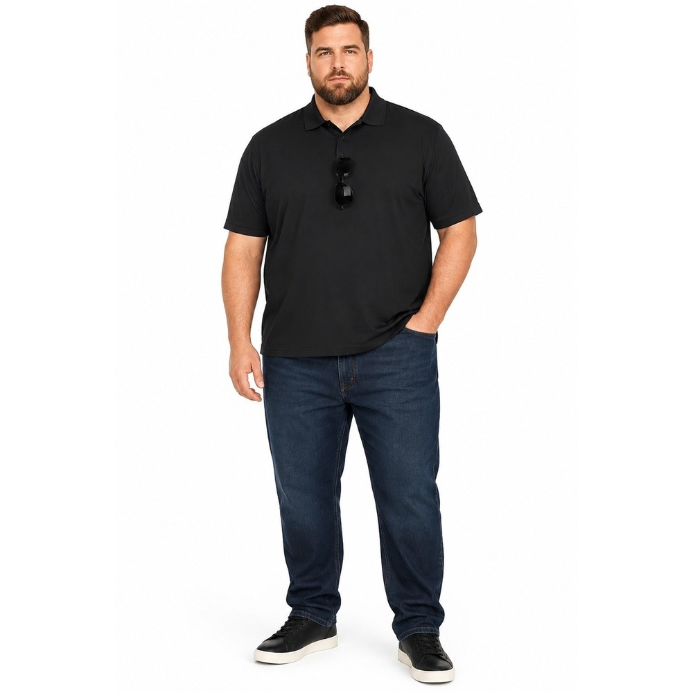 Men's Casual Polo Shirt by Zity Black Size XXL New With Tags